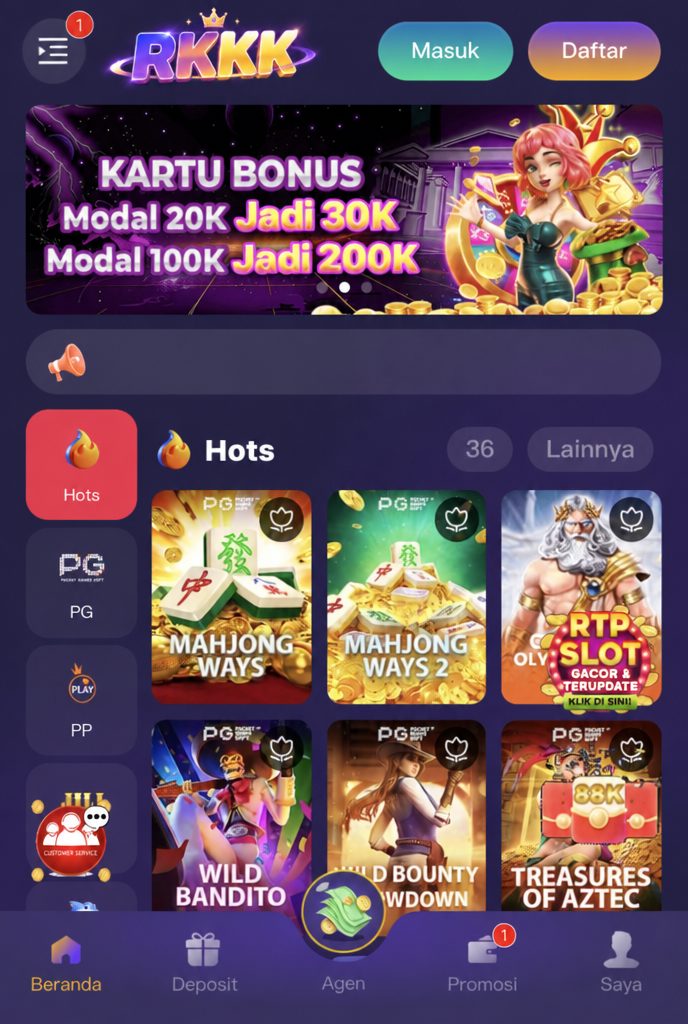 Pilihan game RKKK di aplikasi mobile